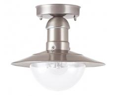 Rabalux Oslo - Lampada a sospensione da esterno, Metallo Plastica, acciaio inox, 24 x 24 x 21,5 cm, E27
