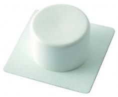 BRINOX Fermaporta Porta Adesivo, Ver Portascopino, Laccato Bianco, 2.1Â x 4.5Â x 4.5Â cm