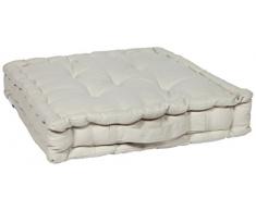 Amadeo Novell Cuscino da Pavimento, Cotone, Beige, 52Â x 52Â x 10Â cm