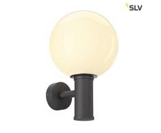 SLV GLOO Pure WL - Lampada da parete per esterni, E27, IP44, in alluminio, 0 W, colore: Antracite