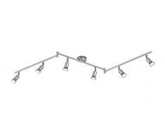 Reality Paris Lampadina LED, Barra 6 Luci GU10, 3 W, Titano, 9 x 149 x 13,5 cm