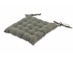 Galileo Casa 2420274 Cuscino Sedia, Poliestere, Grigio Scuro, 40x40x7 cm