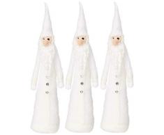 OmniReselling Piccolo Babbo Natale Bianco (3 Pezzi), Non specificato
