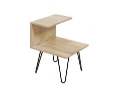 BigBuy Home - Comodino in legno di mango, 40 x 40 x 45 cm, multicolore, taglia unica