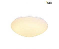SLV Lipsy 40 Dome - Lampada da parete o soffitto a LED, per esterni, IP44, 3000/4000 K, in alluminio, 18 W, colore: Bianco