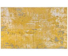Tappeti di design by Homemania Tappeto Double Face Halimod 13, Misto Cotone, Grigio/Giallo, 38.0x38.0x4.0 cm