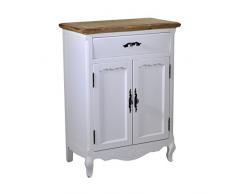 Vacchetti Giuseppe 8032500000 Mobile Country, 2 Ante e 1 Cassetto, Legno, Bianco, 64.5 x 34.5 x 86 cm