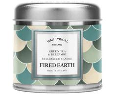 WAX LYRICAL Candela profumata Decorativa & Sa Scatola in Metallo â tÃ¨ Verde e bergamotto â Fired Earth