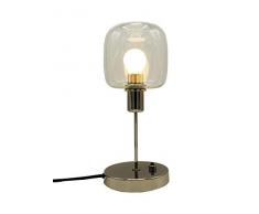SP Light and Design Diva Shirley Vetro B, Struttura Metallizzata Oro Lampada da Tavolo 4 W