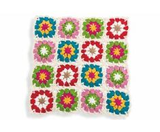 Villa d’Este Home Tivoli Cottage Tovaglietta Quadrata, Lana, Multicolore, 38x38x0.5 cm