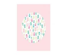 Komar - Quadro da Parete con Motivo a Rose Shelly, per Soggiorno, Camera da Letto, Decorazione, Stampa Artistica, Disponibile in 3 Misure, Multicolore, P037C-30x40