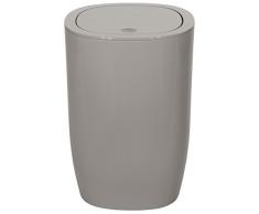 Spirella 1018258 Pattumiera Pure accessori per il bagno, polistirene, Tortora, 25 x 17 x 17 cm
