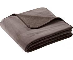 biederlack Pure Soft Brown Coperta, Pile, Marrone, 150 x 200 cm