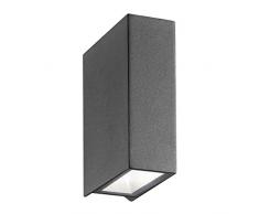 Rossini Illuminazione 10150-50 Lampada Parete da Esterno a LED Integrata, 6 W, Antracite