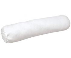 laurentmortreux - Cuscino cilindrico antiacaro, 140 cm, in Poliestere, Colore: Bianco