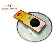 Coperchio universale, padella e pentola, vetro, bordo alluminio, 26 cm