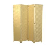 Vacchetti Giuseppe 42017300NA Paravento, 4 Ante, Carta, Naturale, 40 x 41 x 175 cm