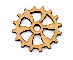10 x 100 mm (10 cm) MDF Steampunk Cogs/Ingranaggi in Legno, Decorazione di Biglietti, Fai da Te Lasercut (cog6)