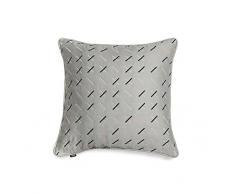 Tiipoi moderno squadrato cuscino kantha, cotone/Polyfil, grigio, 50Â x 1.19Â x 50Â cm