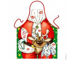 Babbo Natale con Renna Grembiule da Cucina