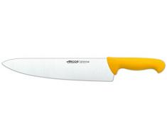 Arcos Serie 2900 - Coltello da Chef Coltello da Cucina - Lama Acciaio Inossidabile Nitrum 300 mm - Manico Polipropilene Colore Giallo