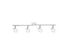 Paulmann 66665Â Spotlight Clear 4 x 4.3Â W Bianco Opaco/Cromo 230Â V Metallo Acrilico 666.65Â Plafoniera Lampada Soffitto Led Lampada Faretto da Soffitto