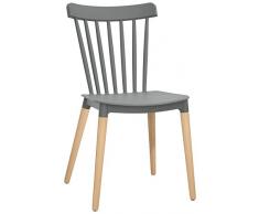 Brianza Outlet RS1322-Z87DG Sedia di Design, Grigio, 40 x 43 x 84 cm
