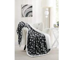 Kensie Mika Kensie - Coperta in pile Sherpa, Grigio, 50x60