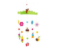 Small Foot 11401 Giostrina Sogno di Primavera Legno, con Animali Colorati e Fiori, Decorazione per la cameretta dei Bambini, Multicolore, Normale