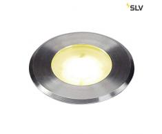 SLV DASAR - Faretto a LED da incasso per esterni, in acciaio INOX 304, 4000 K, IP67, 4,3 W, colore: Argento