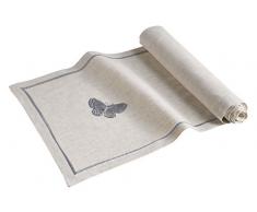 Il giardino delle cicale opalina Runner da tavolo, Poliestere, grigio, 40 x 140 cm