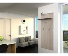 THETA DESIGN by Homemania Mobile ingresso, MOBILE INGRESSO Oxford, Corpo: rovere sonoma, fronte: rovere sonoma pvc