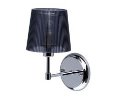 Elegante lampada da parete a 1 luci Modern chromfarbiges metallo nero acrilico per soggiorno camera da letto exkl. 1 * 40 W E14