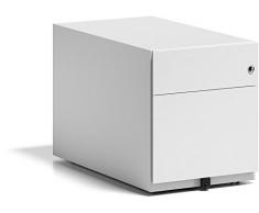 Bisley Note - Cassettiera su rotelle con Maniglie, 1 cassetto Universale, 1 cassetto HR, in Metallo, Colore: Bianco Traffico 696, 77,5 x 42 x 49,5 cm