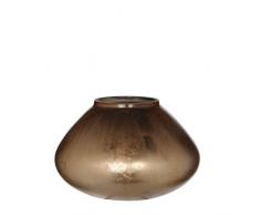 Casa Vivante Rati portacandele, Vetro, Bronzo, 15,5Â x 15,5Â x 10Â cm