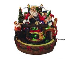 Home Village 5Â mai454mc Babbo Natale animato/musicale con 16Â lampadine LED resina/Poly resina multicolore