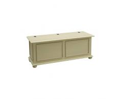 Pieffe Mobili AM1010081 Cassapanca Baule, Legno, Grezzo Non Verniciato, 120 x 42 x 50 cm