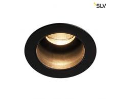 SLV Triton Mini DL - Faretto LED da incasso per interni, 3000K, 15Â°, alluminio, 0 W, colore: Nero