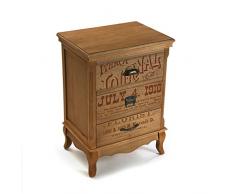 VERSA Riano Cassettiera con Cassetti, Legno, Marrone, 49x36x68 cm