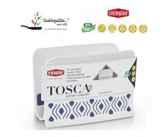 Stefanplast, Blu, Linea Tosca, Portatovagliolo da Tavolo per Alimenti, qualitÃ Extra 100%, Made in Italy, 7,5x15,5 cm, Resina