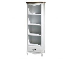 Vacchetti Giuseppe 8030860000 Mobile Country Libreria, 1 Cassetto, Legno, Bianco, 54.5 x 34.5 x 180 cm