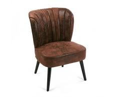 Versa 21400003 Poltrona, Pelle, Marrone, 60.5 x 65 x 84 cm