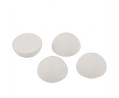 sourcingmapÂ® Gomma Muro Protezione Fermaporta Protezioni Paraurti Tappo Stop Bianco 4pz