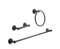 AmazonBasics - AB-BR844-OR, set di accessori da bagno, 3 pezzi, bronzo lucidato effetto anticato