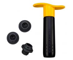 LE CREUSET WA 137 Set con Pompetta Tappi Assortiti, Conservazione del Vino, Plastica, Giallo