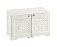 Tontarelli Omnimodus Armadio 1 Modulo con Anta Traforata, Bianco, 79x47x46 cm