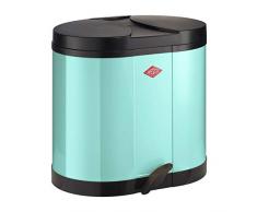 Wesco 170611Â âÂ 51Â Pattumiera per Raccolta differenziata 170, della Cucina Pattumiera, Metallo, Menta, 2Â X 15Â L, 37,5Â x 46,5Â x 44,5Â cm