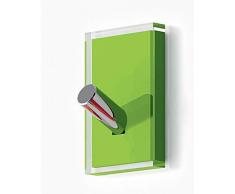 Gedy Rainbow gruccia, resine termoplÃ¡sticas, Trasparente Verde, Semplice