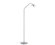 Trio Leuchten 403100107Â Trumpet a + + to e, lampada da terra, metallo, E14, Nichel Opaco, 39Â x 23Â x 145.5Â cm