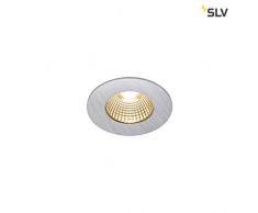 SLV PATTA-I - Lampada da soffitto a LED per esterni, forma rotonda, DL IP65, 1800-3000 K, in alluminio, 7,3 W, colore: Argento